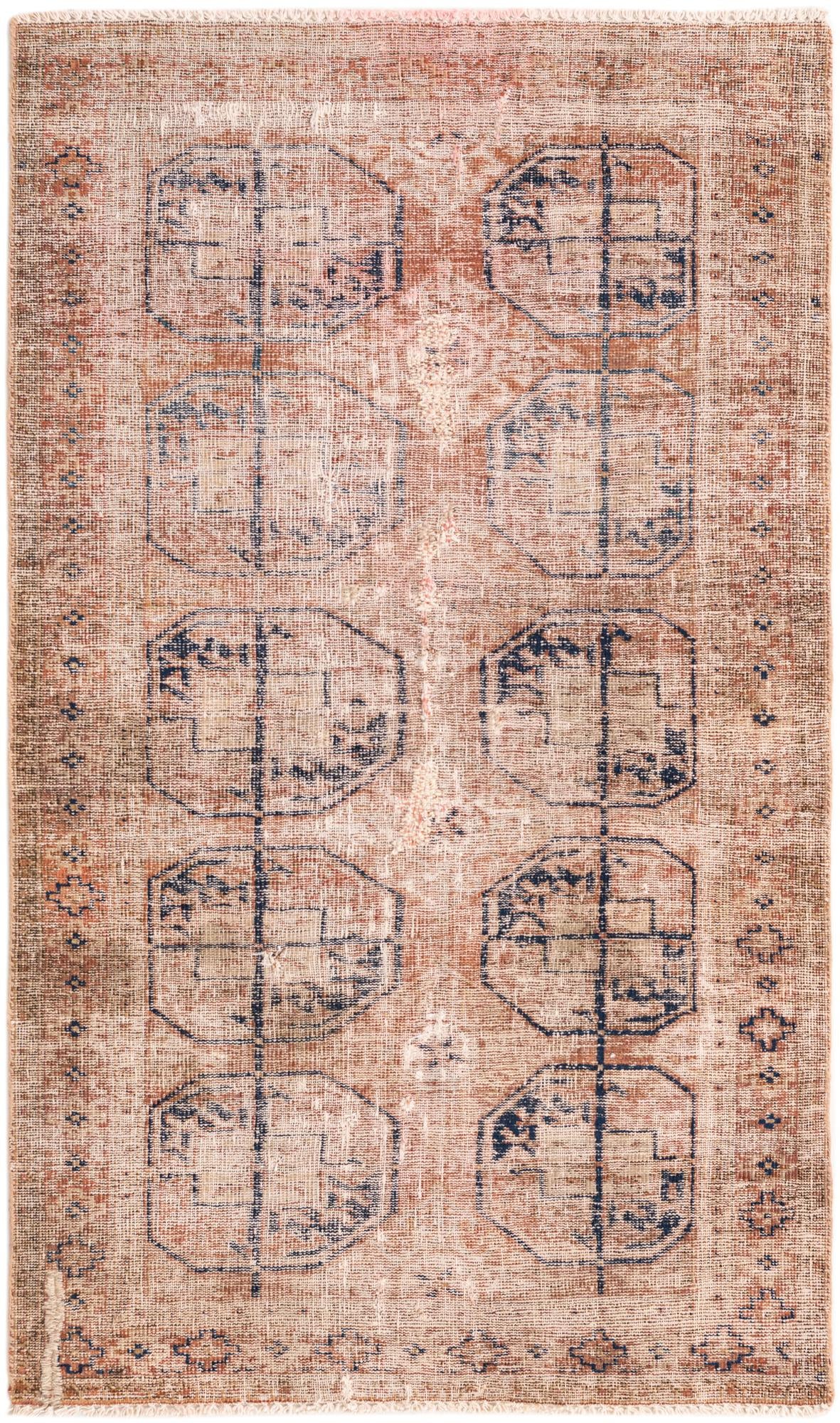 3' 5 x 5' 10 Hand Knotted Ultra Vintage Persian Wool Rug