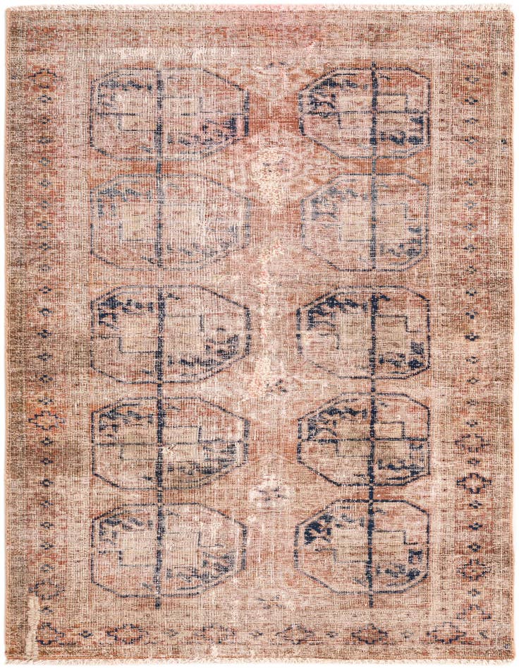 Detail image of 3' 5 x 5' 10 Hand Knotted Ultra Vintage Persian Wool Rug