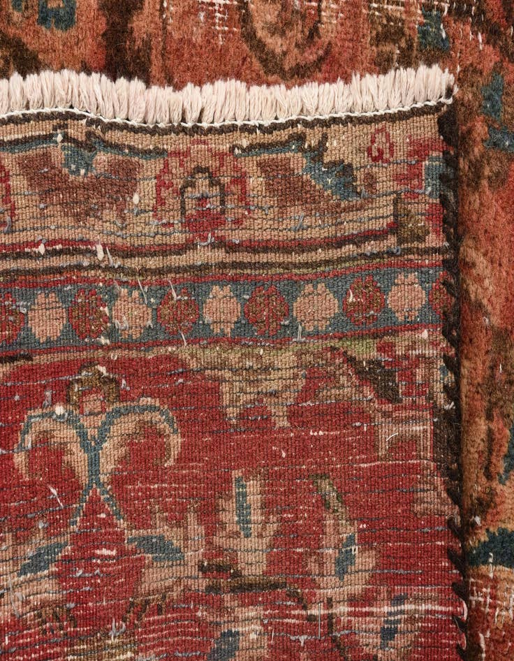 Detail image of 4' 3 x 5'  Hand Knotted Ultra Vintage Persian Wool Rug