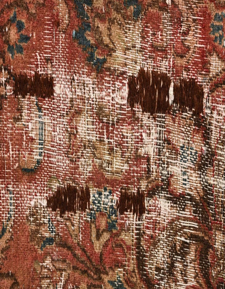 Detail image of 4' 3 x 5'  Hand Knotted Ultra Vintage Persian Wool Rug