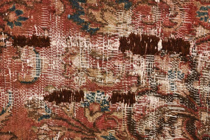 4' 3 x 5' Hand Knotted Ultra Vintage Persian Wool Rug