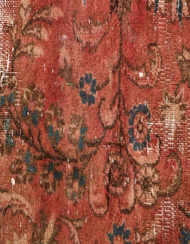 Detail image of 4' 3 x 5'  Hand Knotted Ultra Vintage Persian Wool Rug