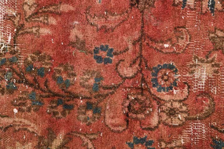 4' 3 x 5' Hand Knotted Ultra Vintage Persian Wool Rug