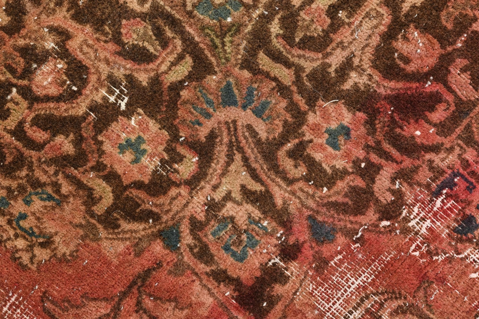 4' 3 x 5' Hand Knotted Ultra Vintage Persian Wool Rug
