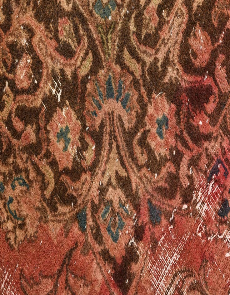 Detail image of 4' 3 x 5'  Hand Knotted Ultra Vintage Persian Wool Rug