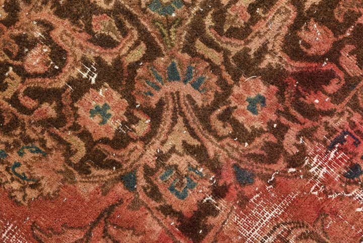 4' 3 x 5' Hand Knotted Ultra Vintage Persian Wool Rug