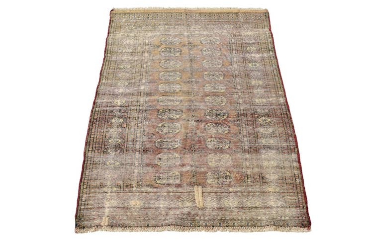 Detail image of 3' x 5' Hand Knotted Ultra Vintage Persian Wool Rug