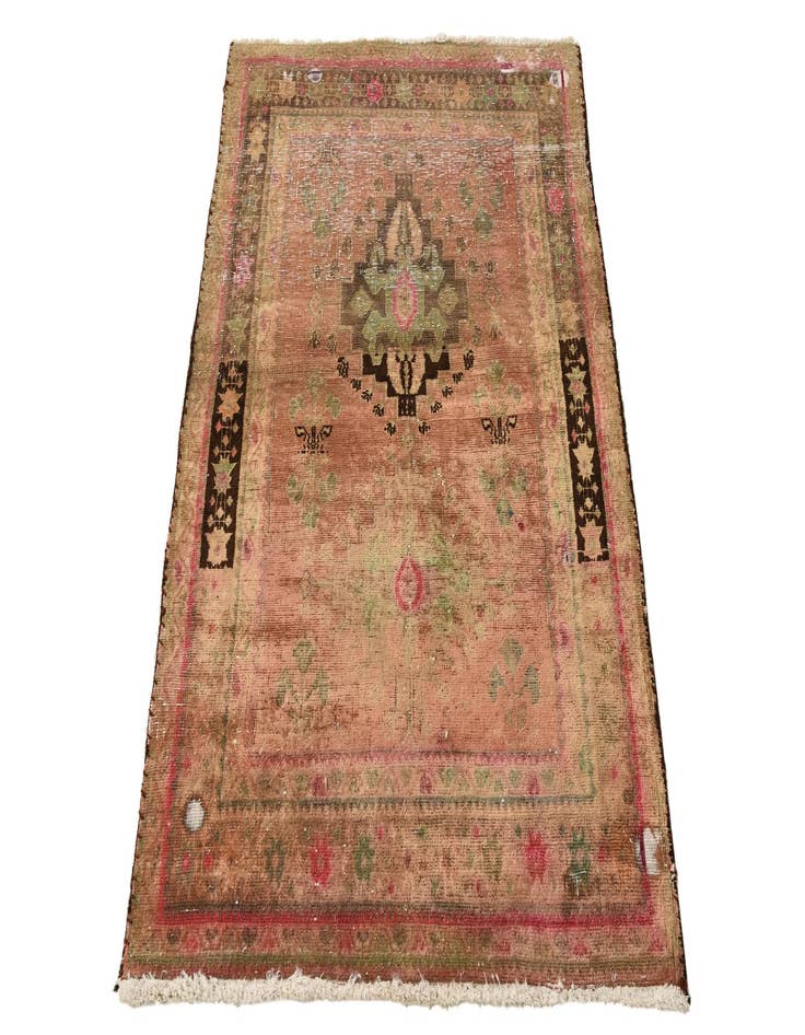 Detail image of 3' 2 x 4' 10 Hand Knotted Ultra Vintage Persian Wool Rug