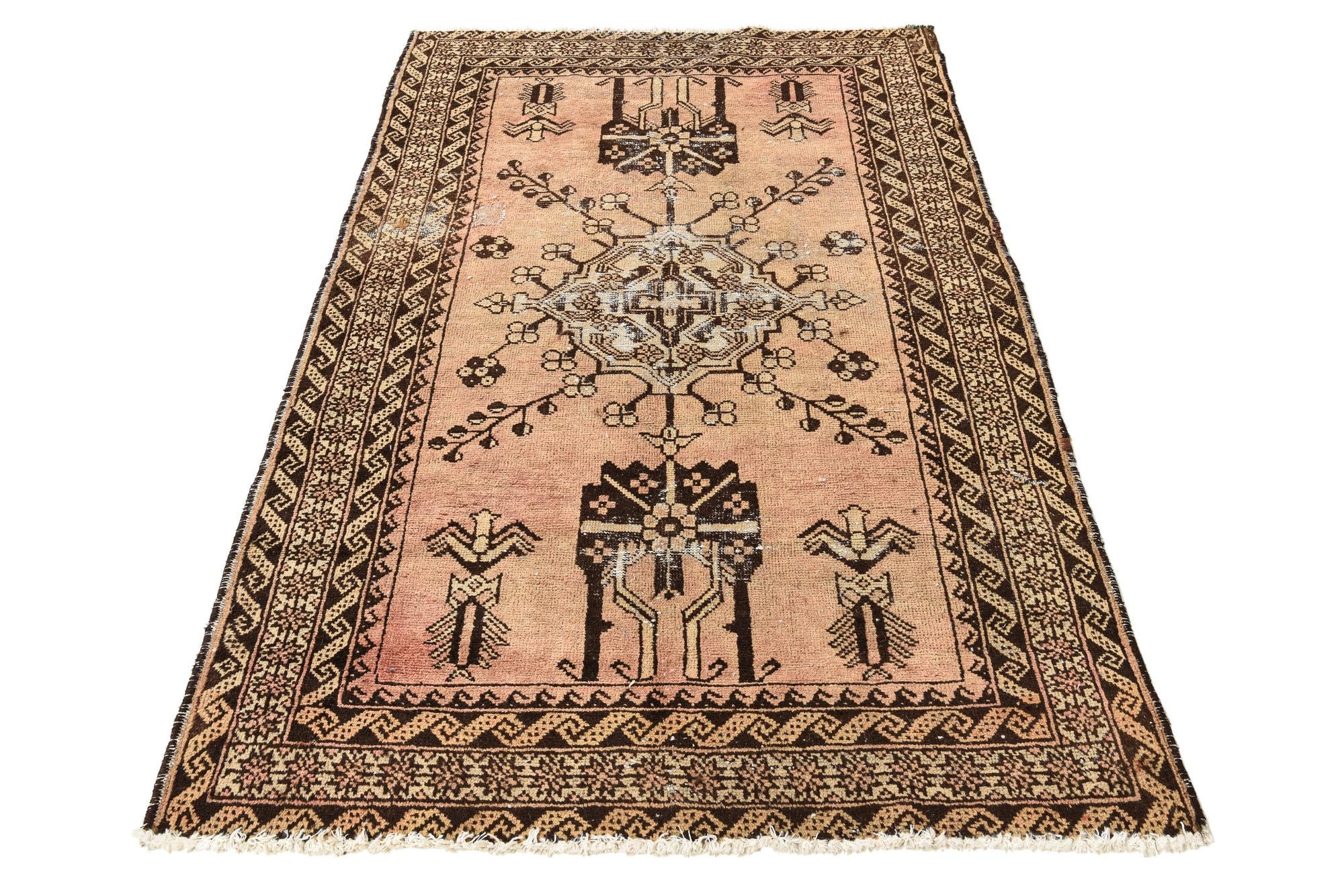 4' x 6' 4 Hand Knotted Ultra Vintage Persian Wool Rug