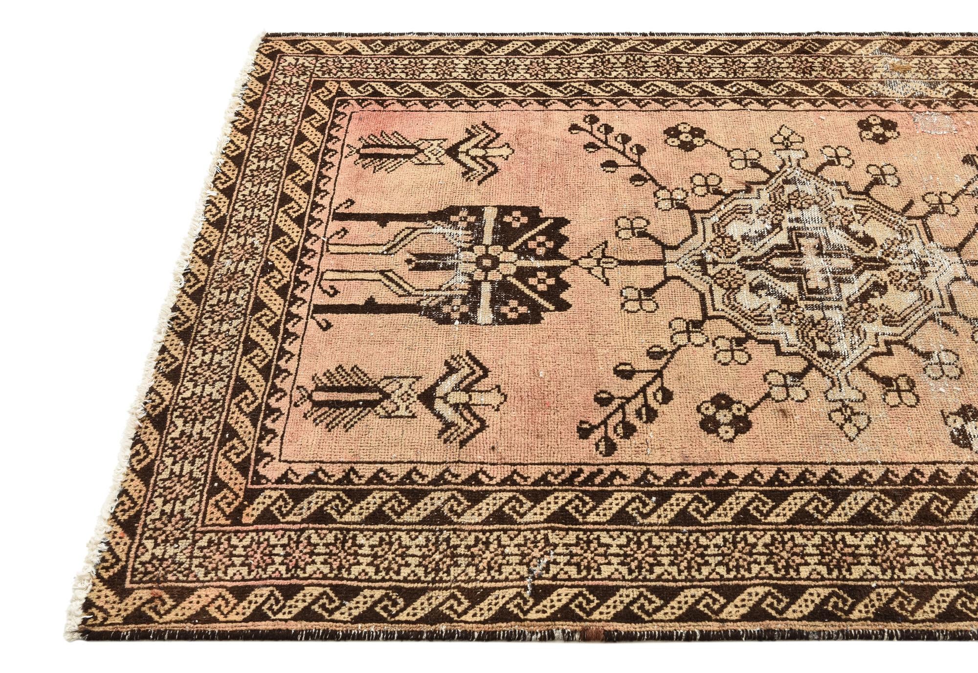 4' x 6' 4 Hand Knotted Ultra Vintage Persian Wool Rug
