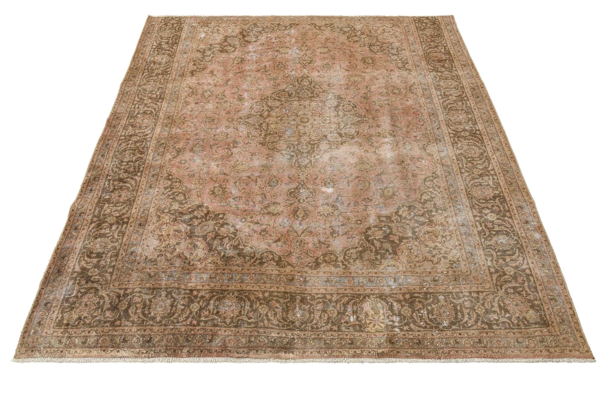 8' 3 x 10' 1 Hand Knotted Ultra Vintage Persian Wool Rug