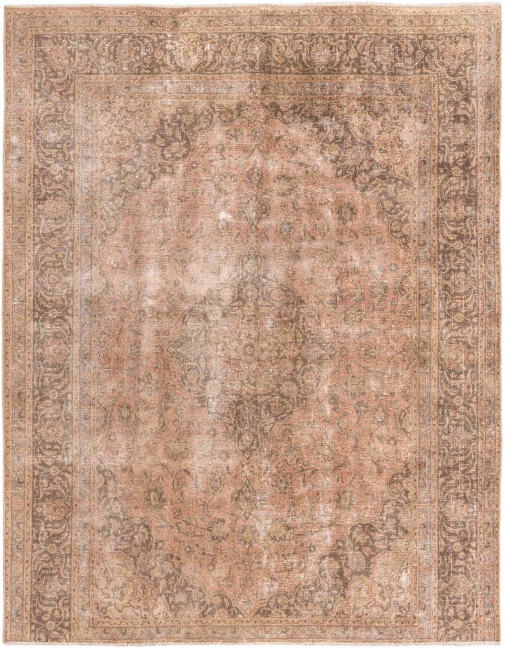 Detail image of 8' 3 x 10' 1 Hand Knotted Ultra Vintage Persian Wool Rug