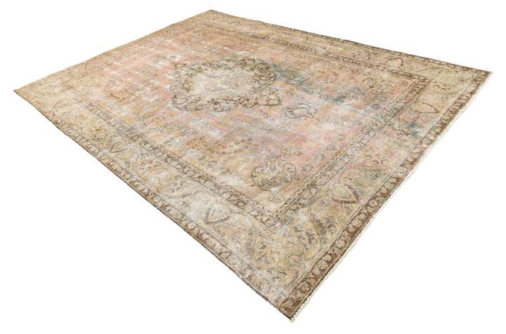 7' 10 x 11' Hand Knotted Ultra Vintage Persian Wool Rug