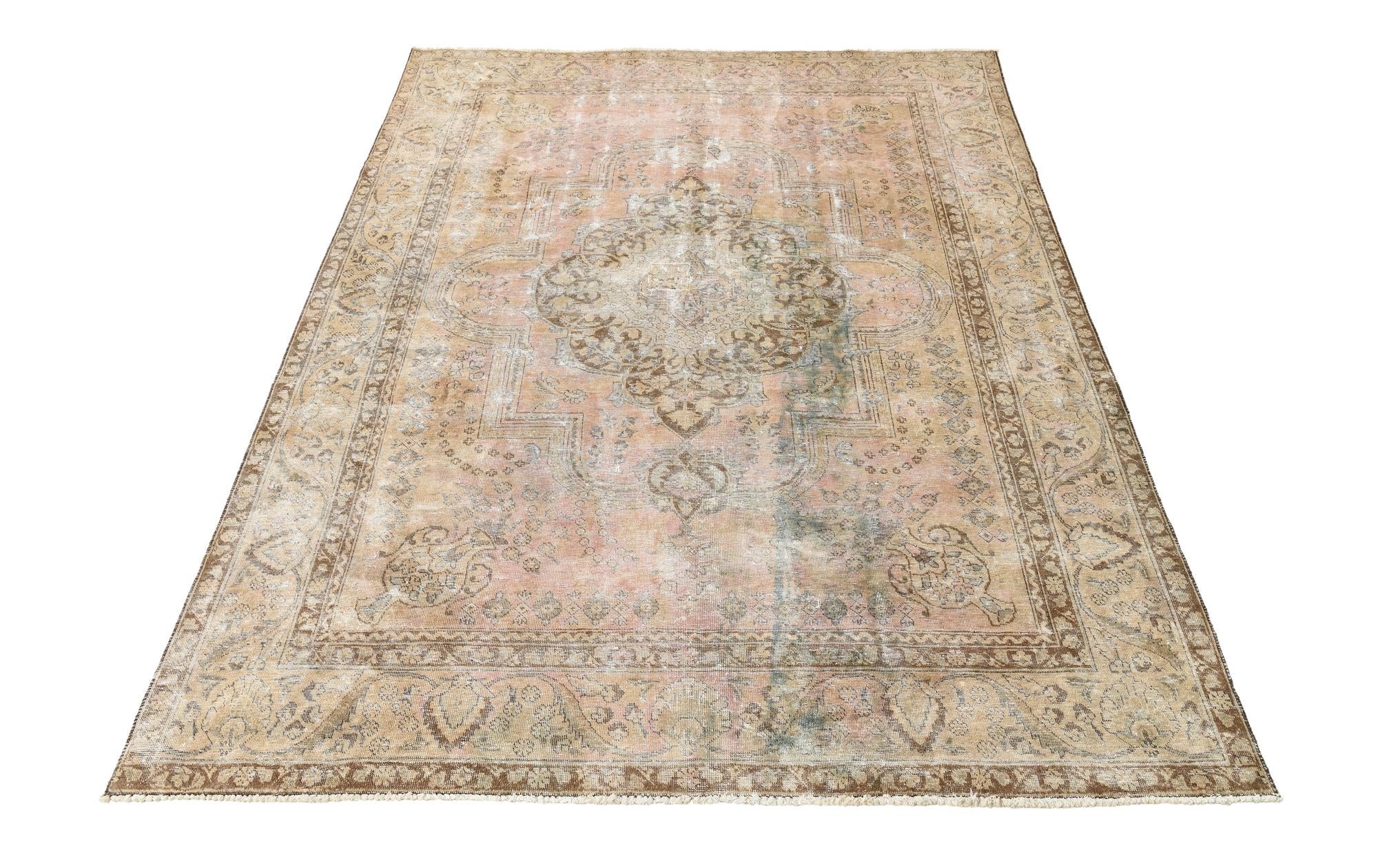 7' 10 x 11' Hand Knotted Ultra Vintage Persian Wool Rug