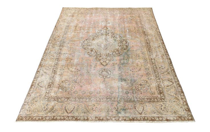 Detail image of 7' 10 x 11' Hand Knotted Ultra Vintage Persian Wool Rug