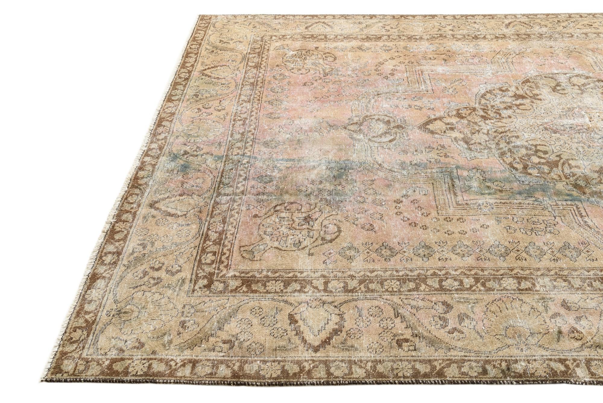 7' 10 x 11' Hand Knotted Ultra Vintage Persian Wool Rug