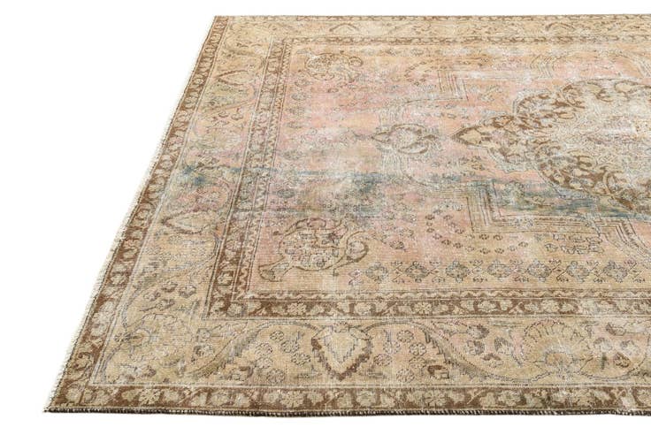 Detail image of 7' 10 x 11' Hand Knotted Ultra Vintage Persian Wool Rug