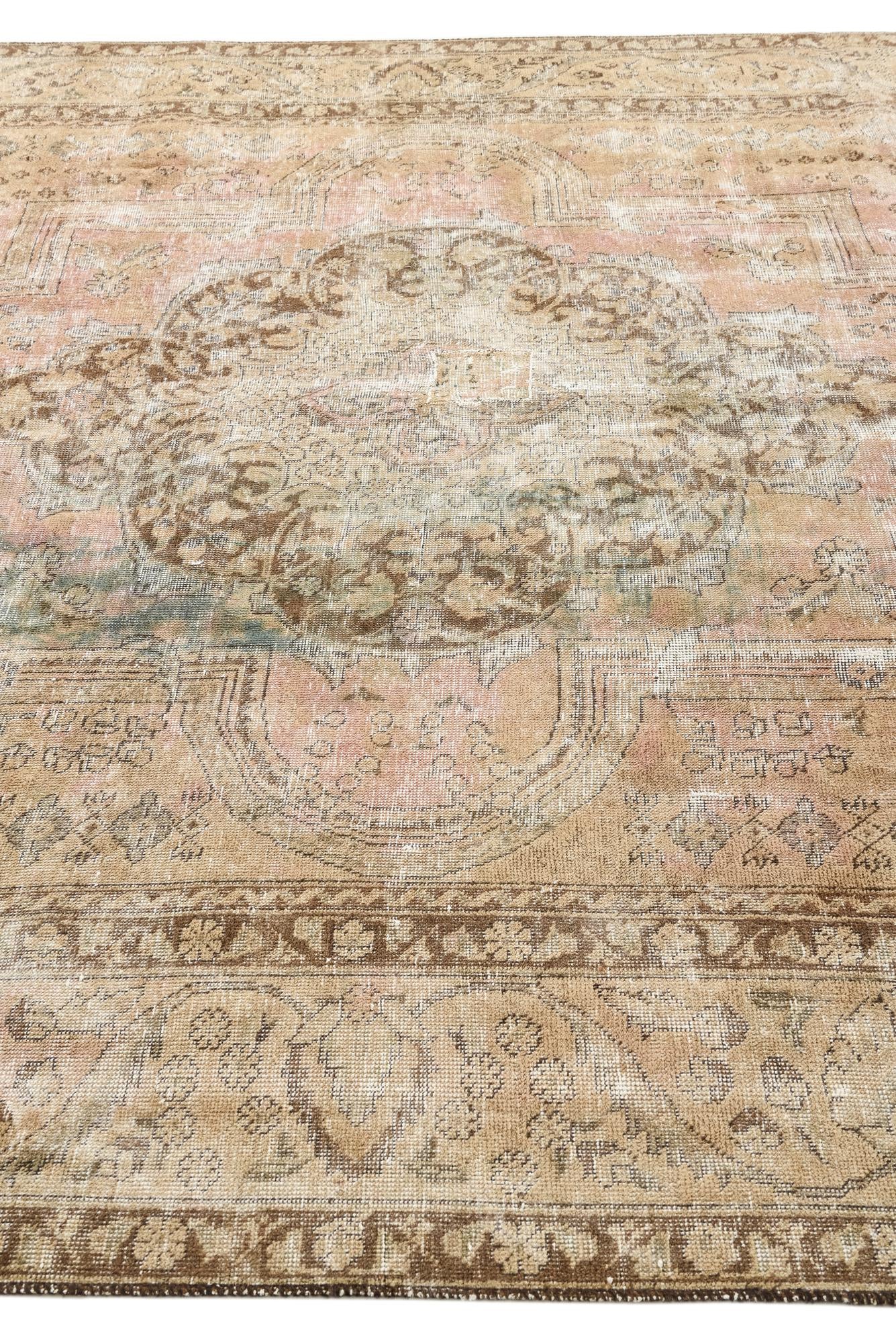 7' 10 x 11' Hand Knotted Ultra Vintage Persian Wool Rug