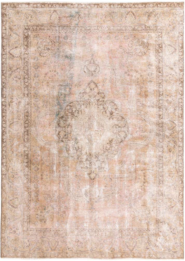 7' 10 x 11' Hand Knotted Ultra Vintage Persian Wool Rug
