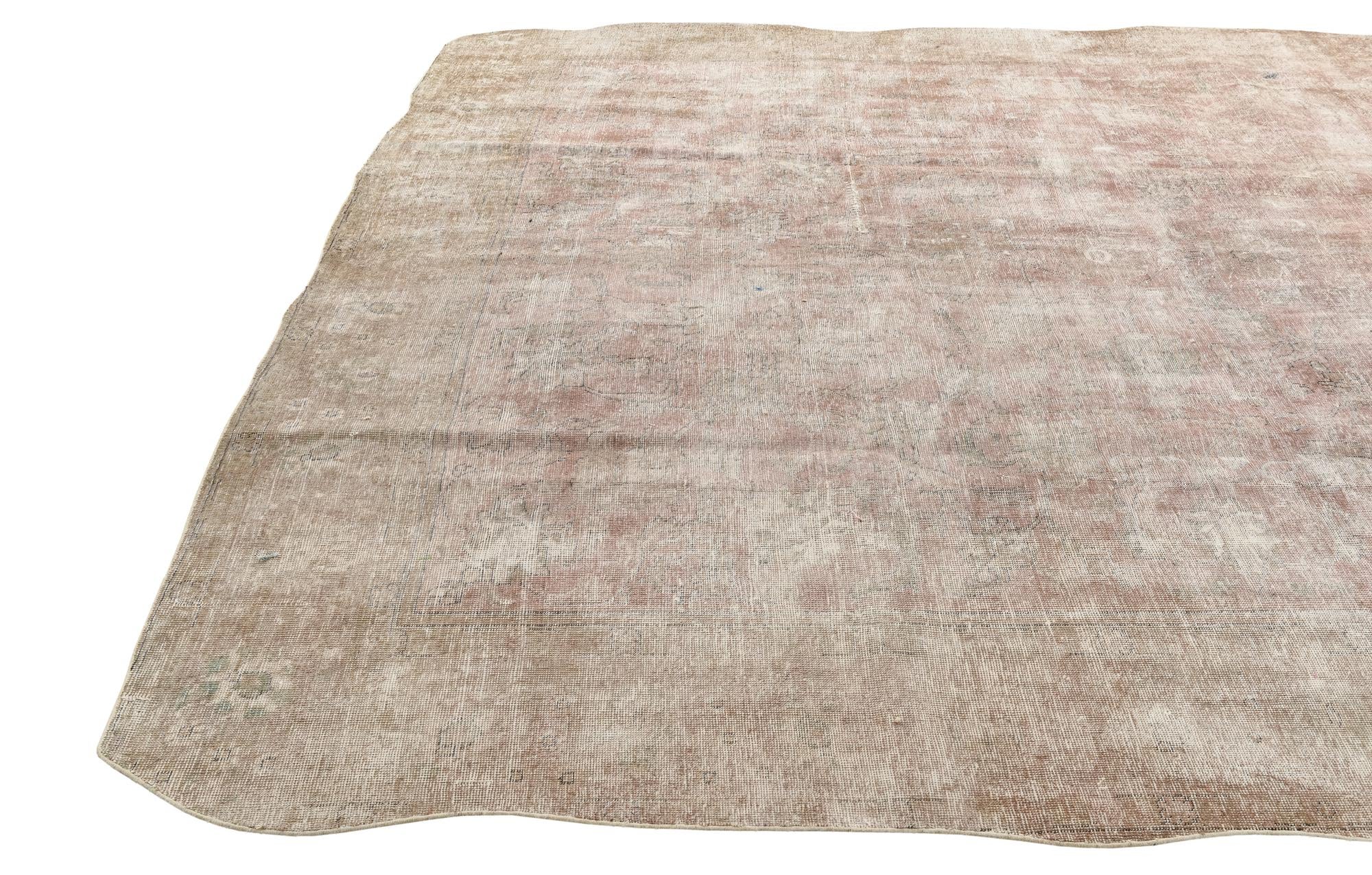 9' 6 x 11' Hand Knotted Ultra Vintage Persian Wool Rug