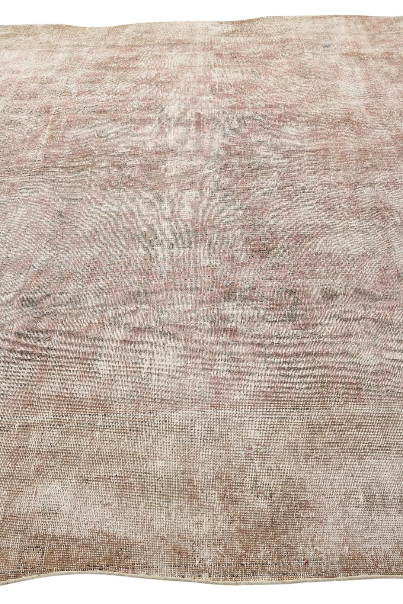 9' 6 x 11' Hand Knotted Ultra Vintage Persian Wool Rug