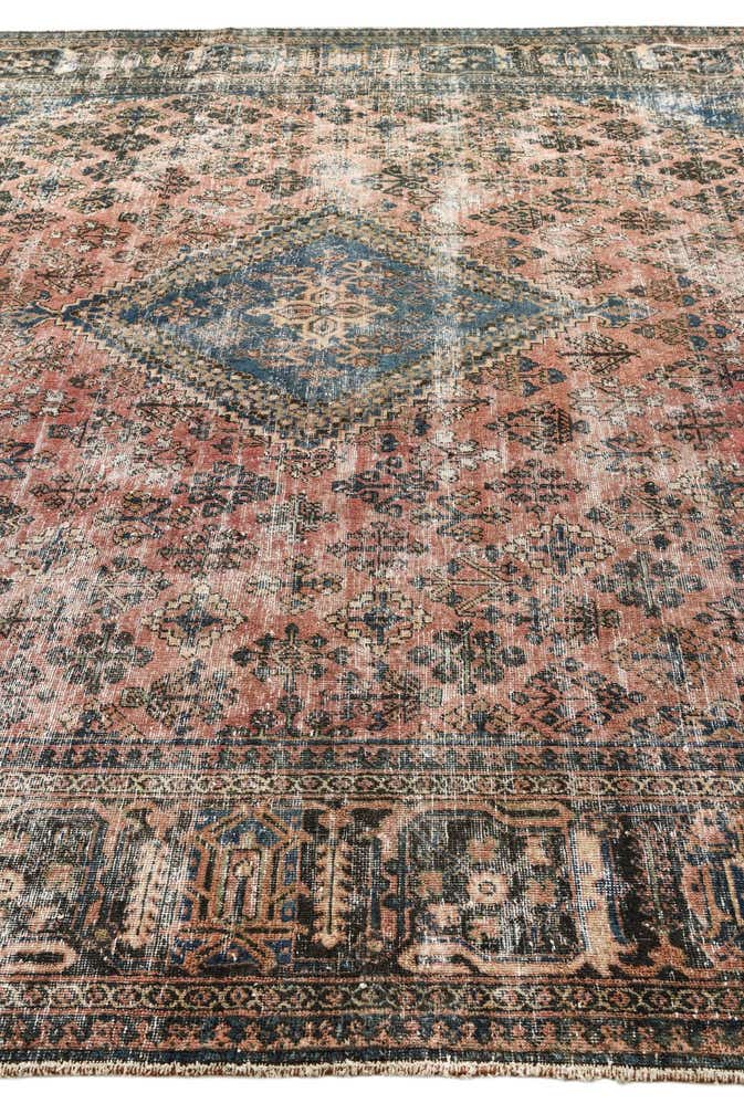 275cm x 370cm Handgeknoopt Ultra Vintage Perzisch Wol Vloerkleed