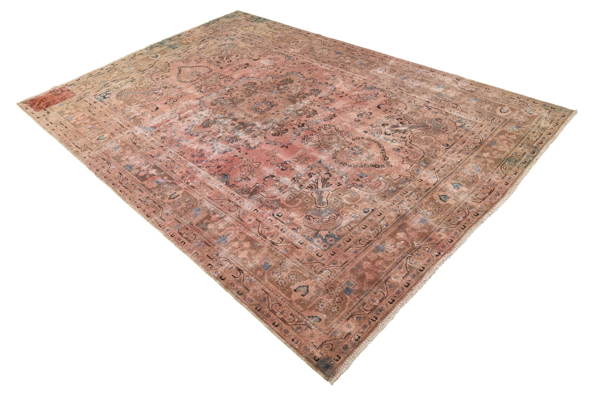 6' 6 x 9' 6 Hand Knotted Ultra Vintage Persian Wool Rug