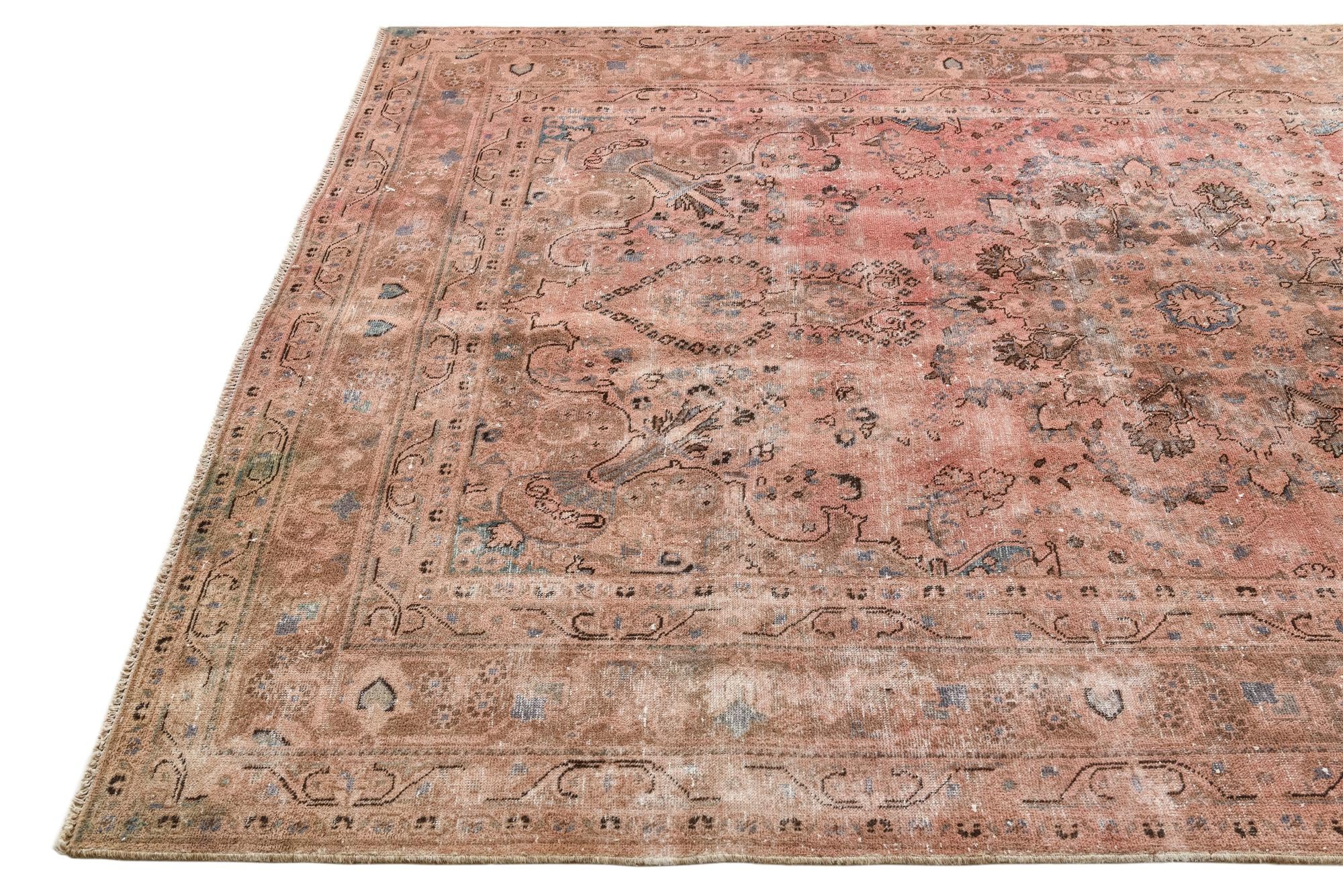 6' 6 x 9' 6 Hand Knotted Ultra Vintage Persian Wool Rug