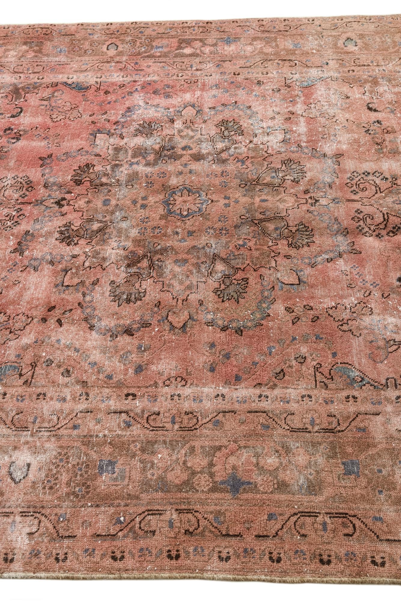6' 6 x 9' 6 Hand Knotted Ultra Vintage Persian Wool Rug
