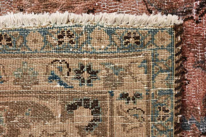 6' 2 x 9' 10 Hand Knotted Ultra Vintage Persian Wool Rug
