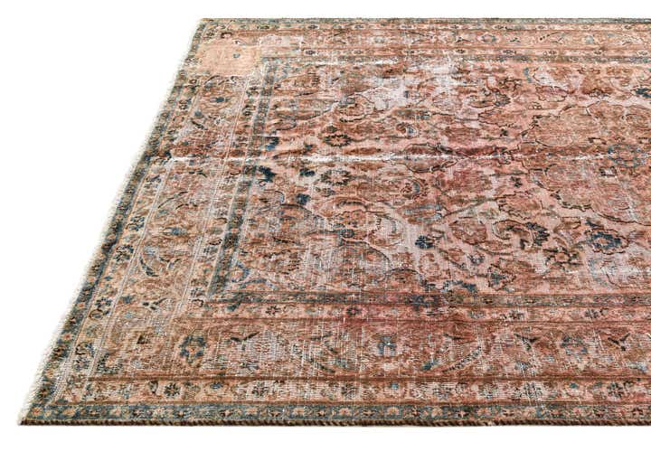6' 2 x 9' 10 Hand Knotted Ultra Vintage Persian Wool Rug