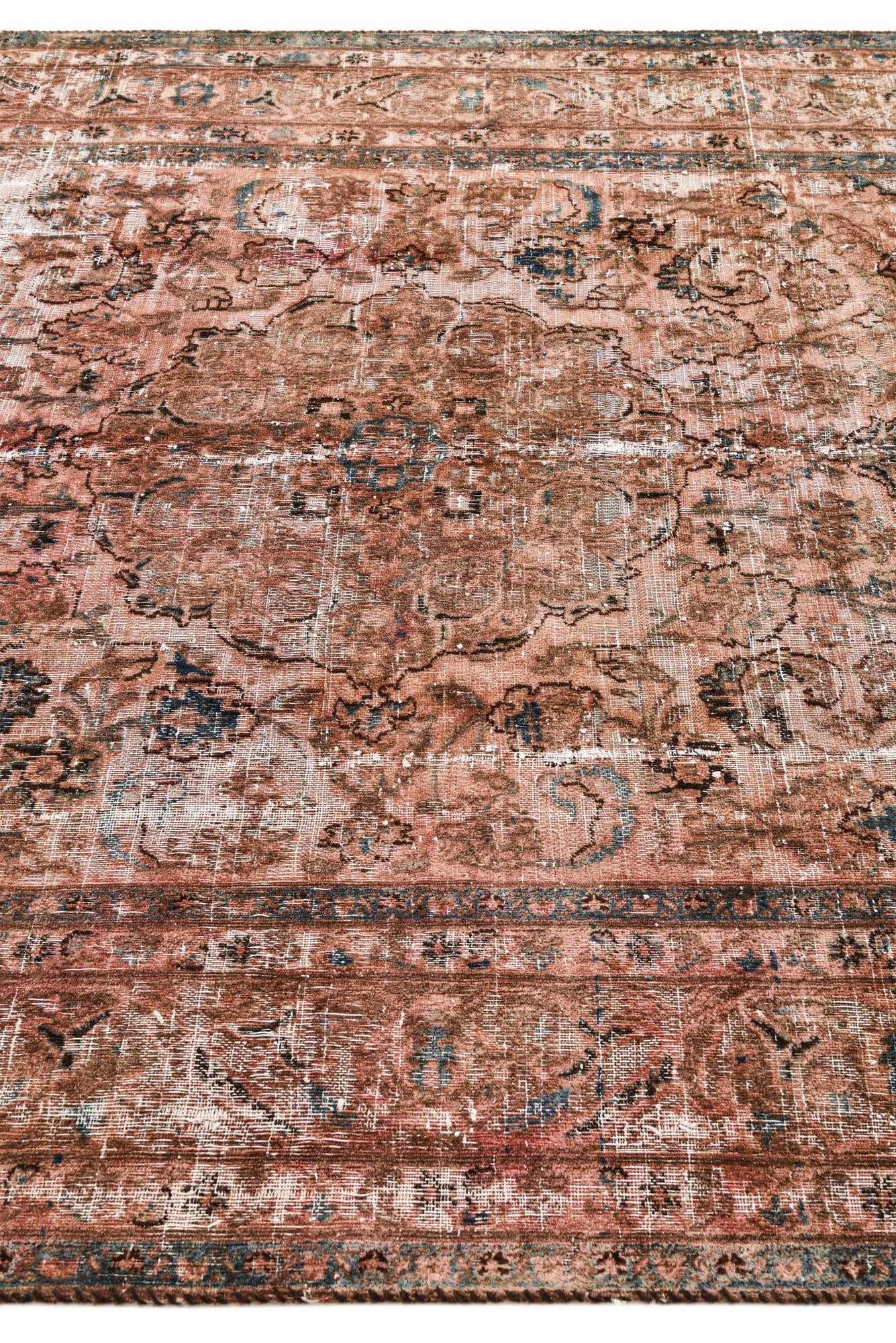 6' 2 x 9' 10 Hand Knotted Ultra Vintage Persian Wool Rug