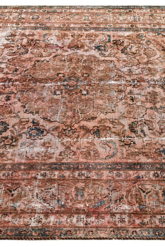 6' 2 x 9' 10 Hand Knotted Ultra Vintage Persian Wool Rug