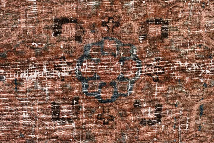 6' 2 x 9' 10 Hand Knotted Ultra Vintage Persian Wool Rug
