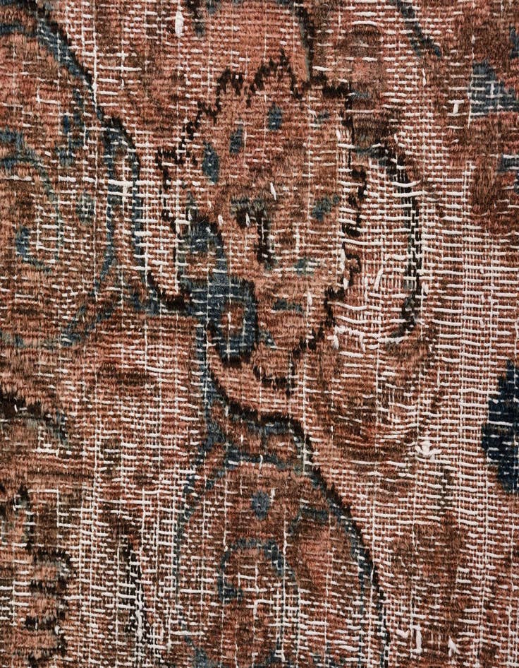 Detail image of 6' 2 x 9' 10  Hand Knotted Ultra Vintage Persian Wool Rug