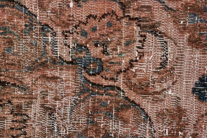 6' 2 x 9' 10 Hand Knotted Ultra Vintage Persian Wool Rug