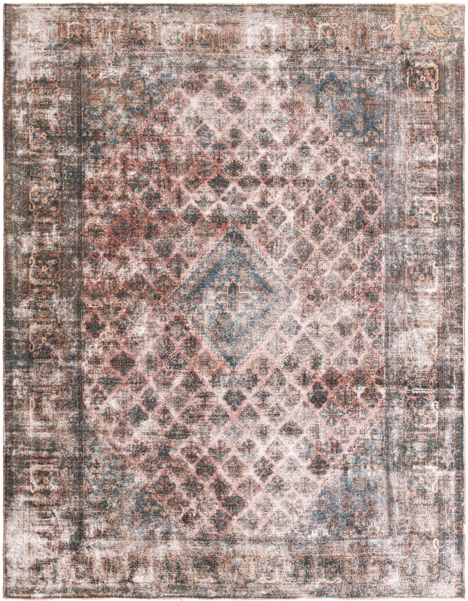 Primary image 9' x 12' 1  Hand Knotted Ultra Vintage Persian Wool Rug