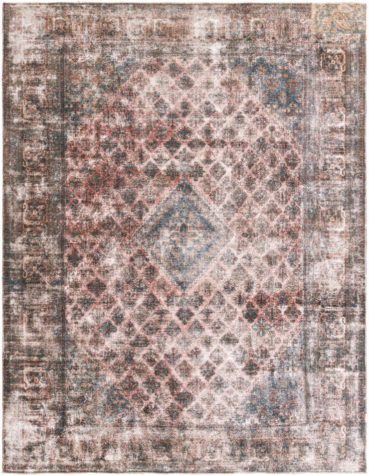 Detail image of 9' x 12' 1 Hand Knotted Ultra Vintage Persian Wool Rug