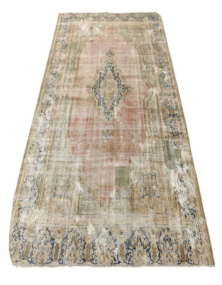 Detail image of 8' 9 x 11' 6  Hand Knotted Ultra Vintage Persian Wool Rug