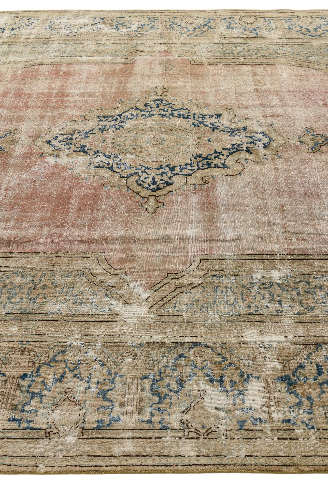 8' 9 x 11' 6 Hand Knotted Ultra Vintage Persian Wool Rug