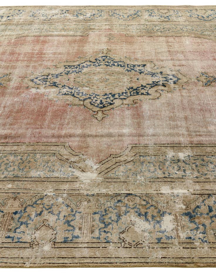 Detail image of 8' 9 x 11' 6  Hand Knotted Ultra Vintage Persian Wool Rug