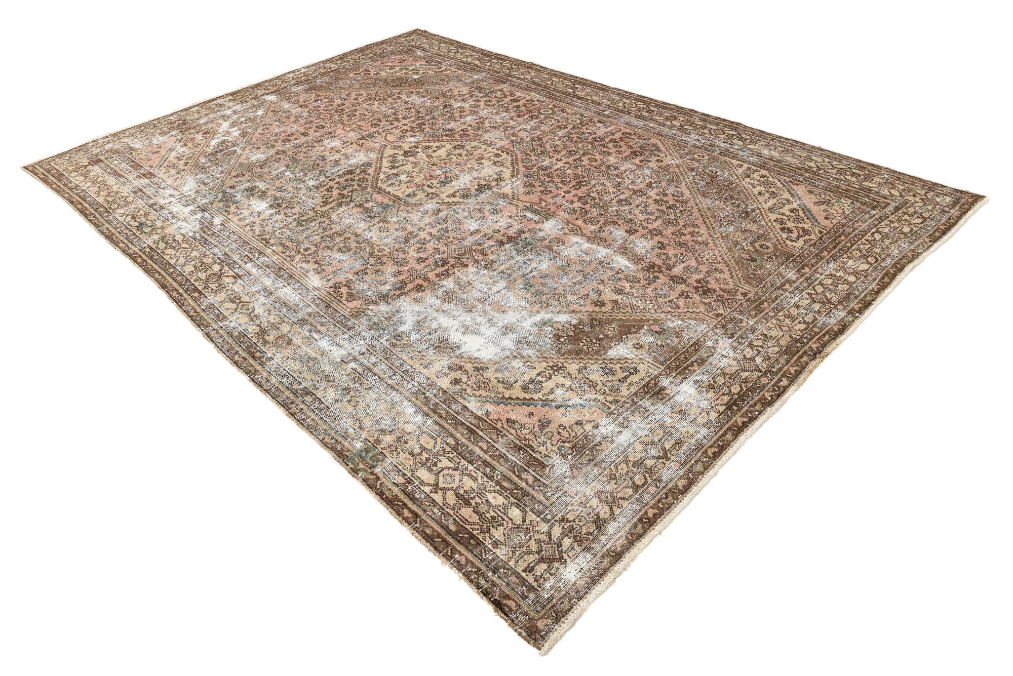 8' 2 x 11' 9 Hand Knotted Ultra Vintage Persian Wool Rug