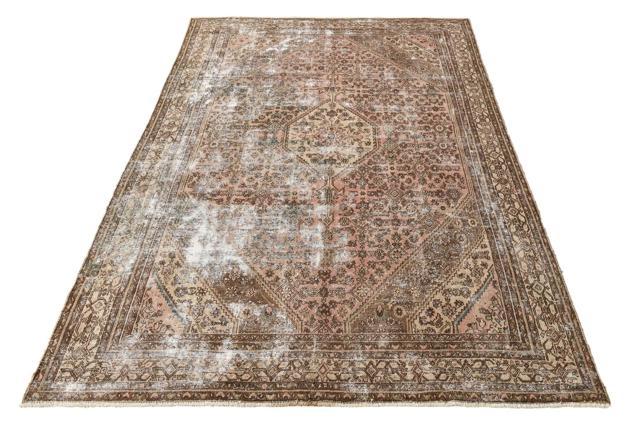 8' 2 x 11' 9 Hand Knotted Ultra Vintage Persian Wool Rug