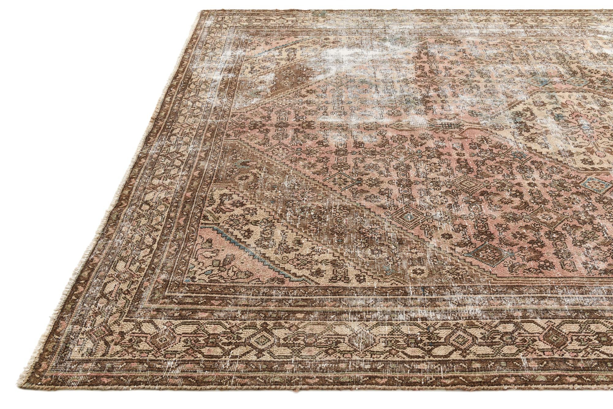 8' 2 x 11' 9 Hand Knotted Ultra Vintage Persian Wool Rug