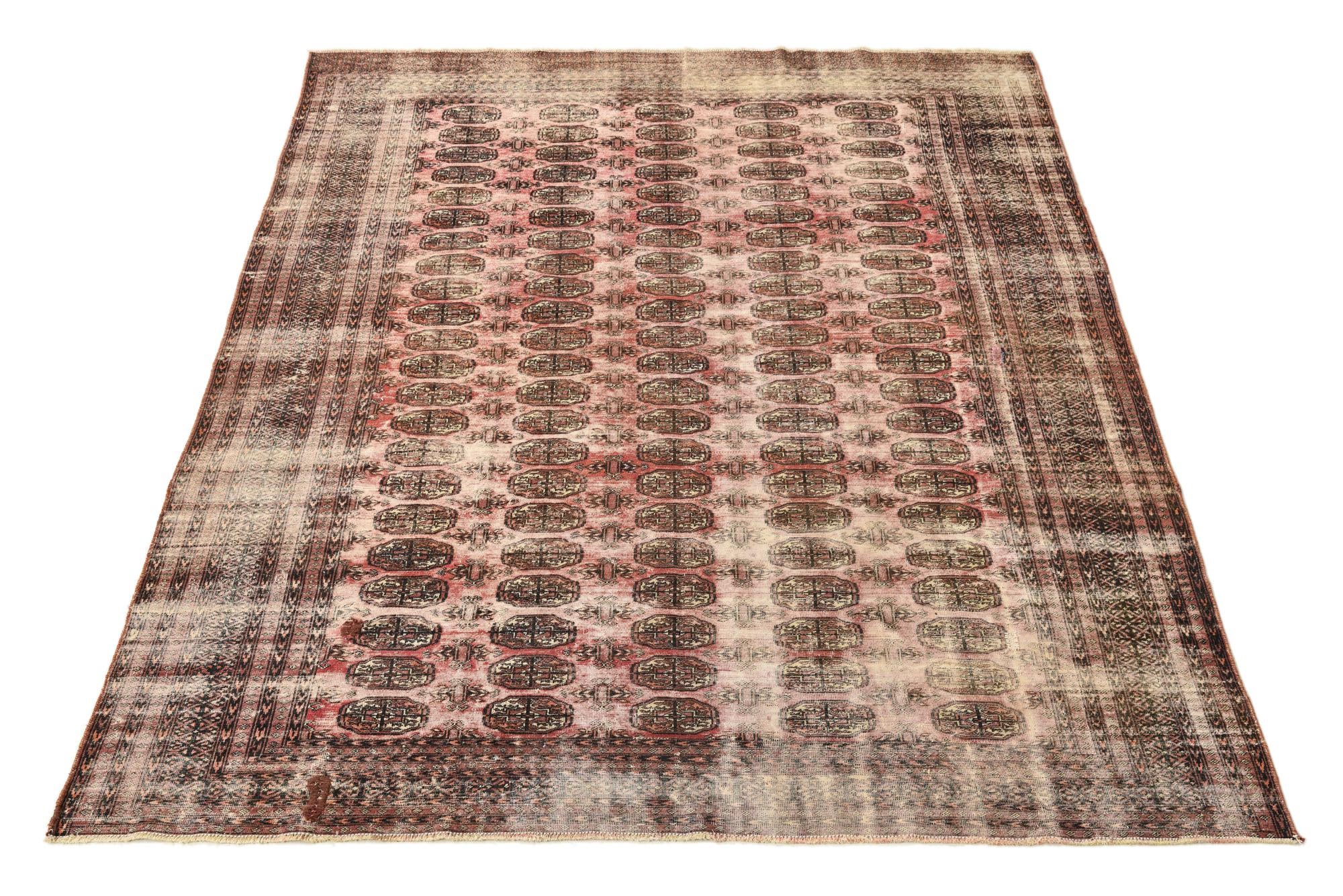 6' 10 x 8' 7 Hand Knotted Ultra Vintage Persian Wool Rug