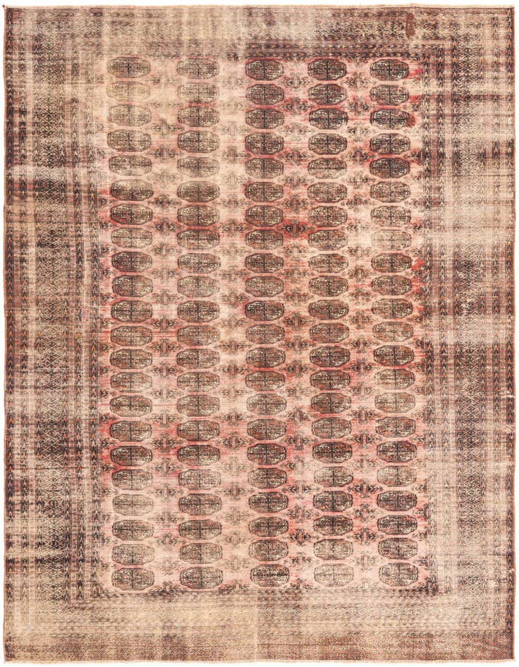 Detail image of 6' 10 x 8' 7 Hand Knotted Ultra Vintage Persian Wool Rug