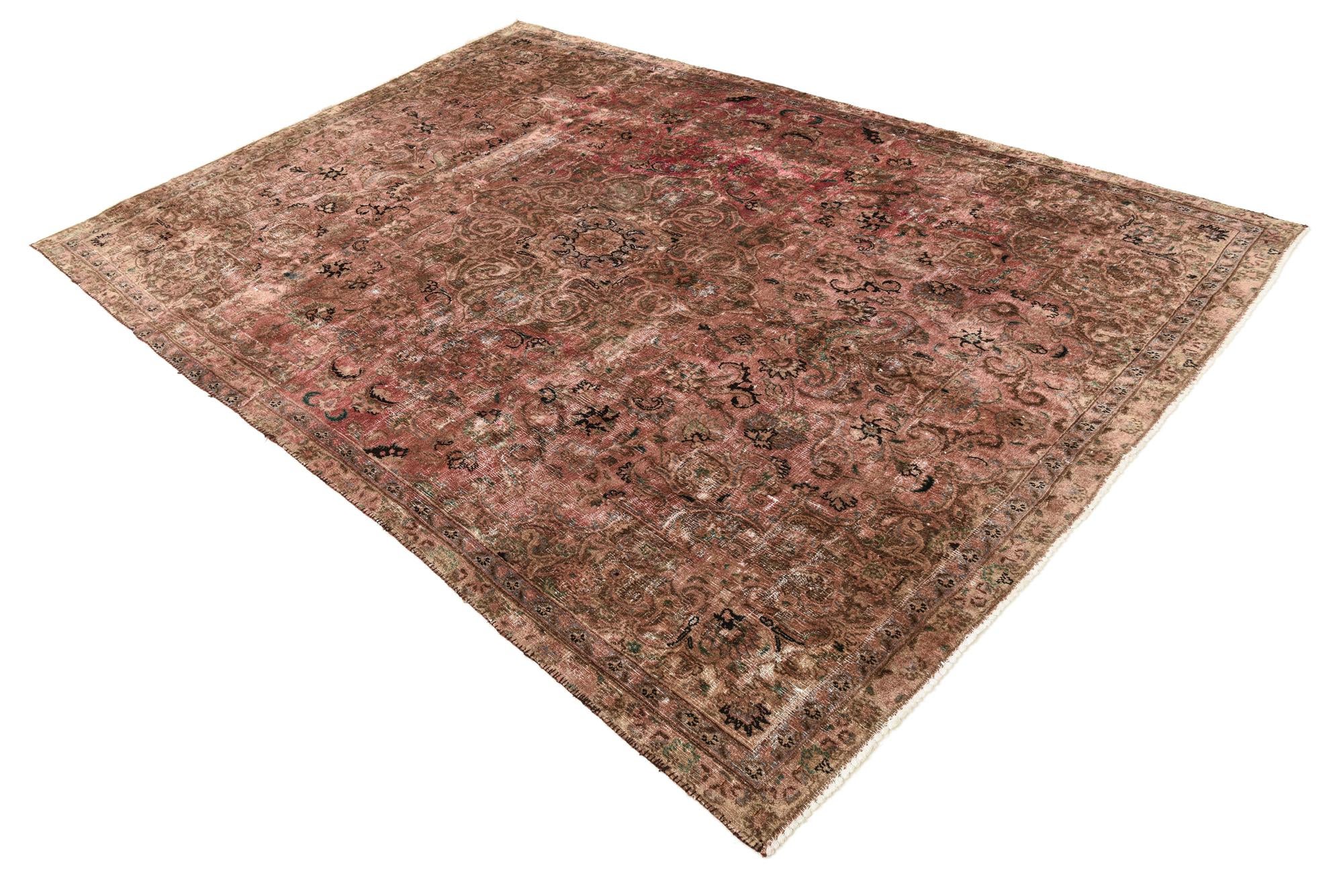 6' 9 x 10' Hand Knotted Ultra Vintage Persian Wool Rug