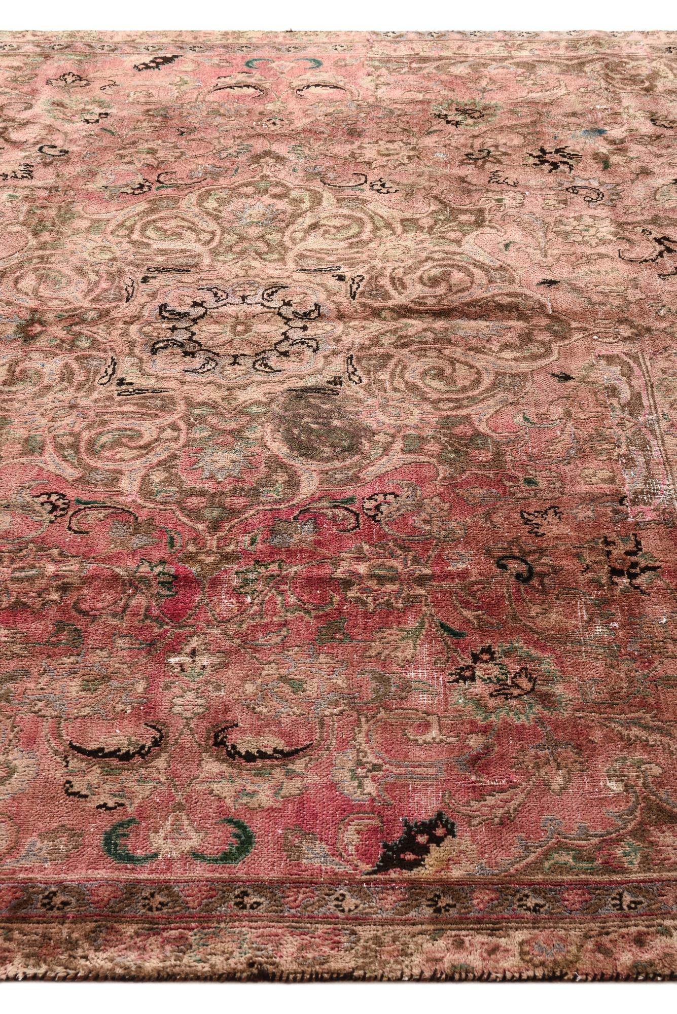 6' 9 x 10' Hand Knotted Ultra Vintage Persian Wool Rug