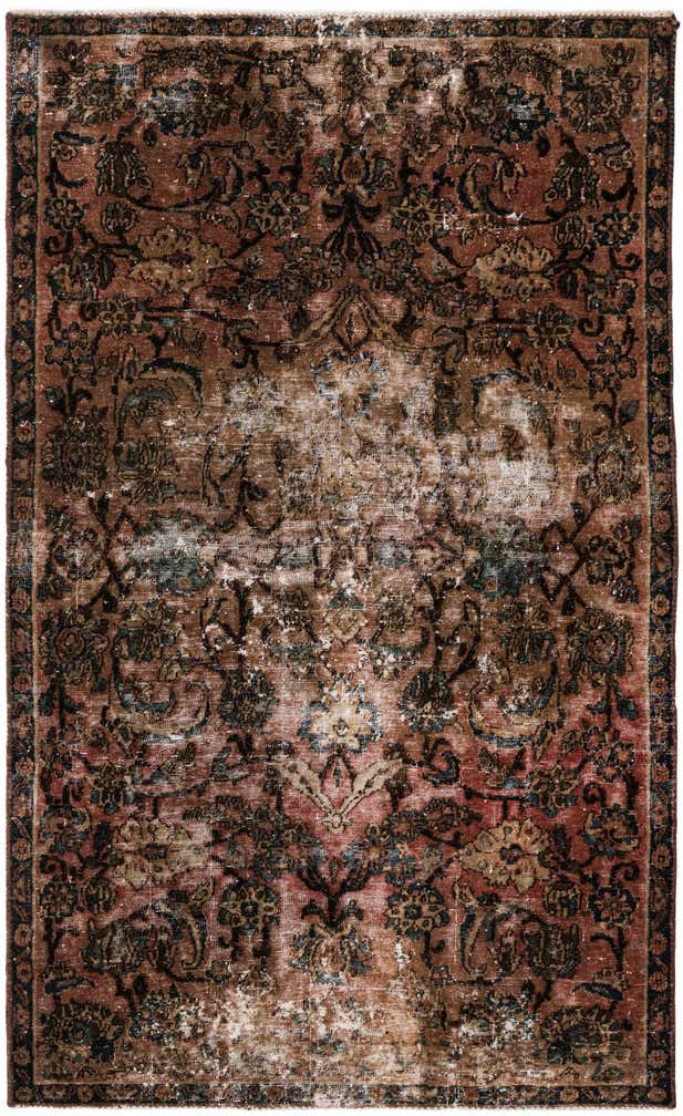 3' 5 x 5' 7 Hand Knotted Ultra Vintage Persian Wool Rug