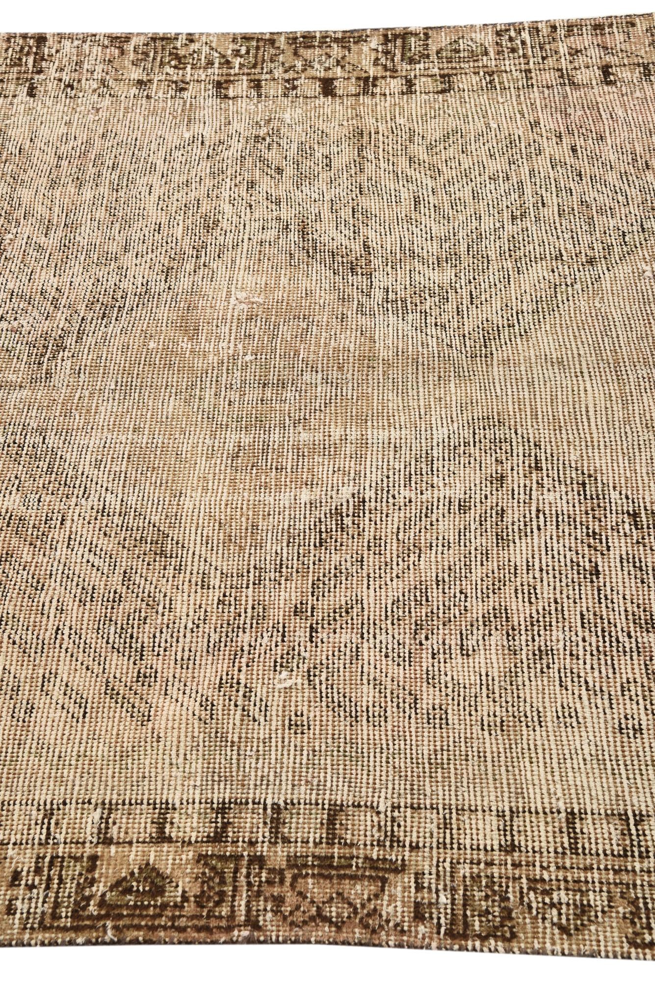 4' 4 x 6' 3 Hand Knotted Ultra Vintage Persian Wool Rug